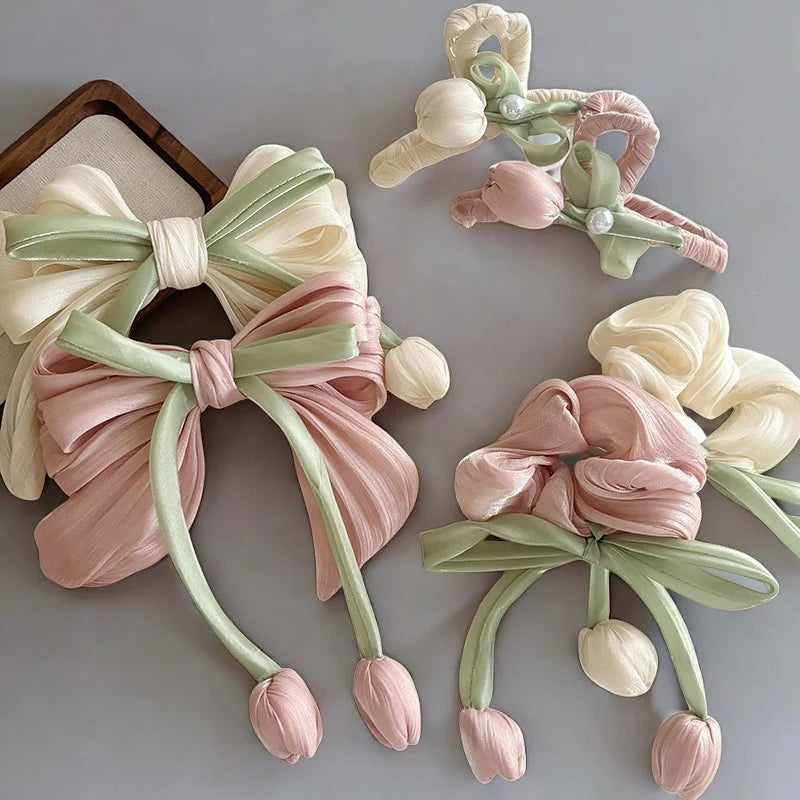 Tulips Flower Hair Ties