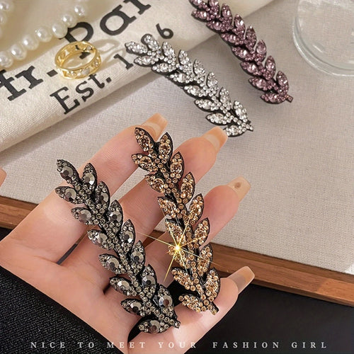 Vintage Elegant Alloy Wheat Ear Hairpins (Pack of 4)