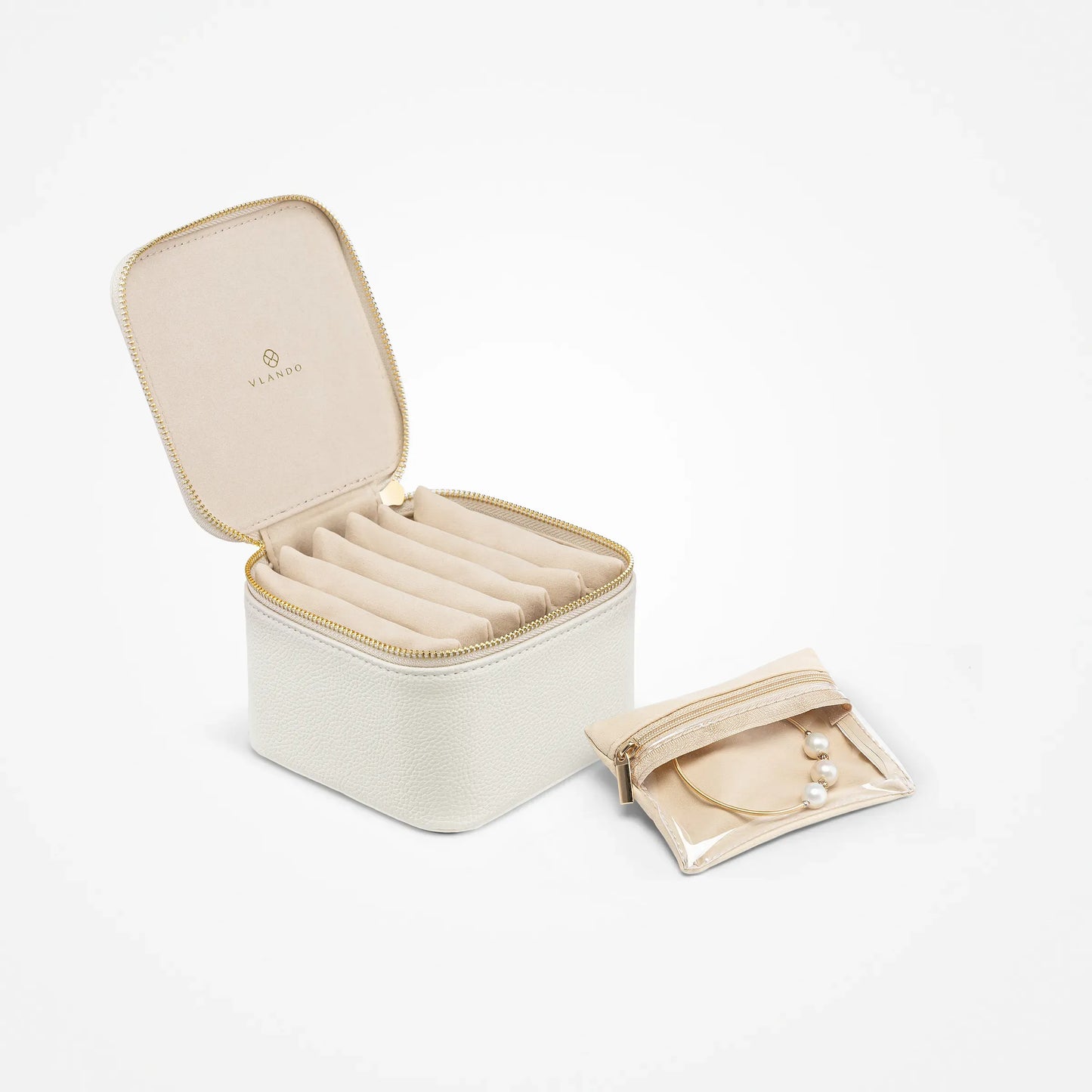 Travel Jewelry Case with 6 Pouches