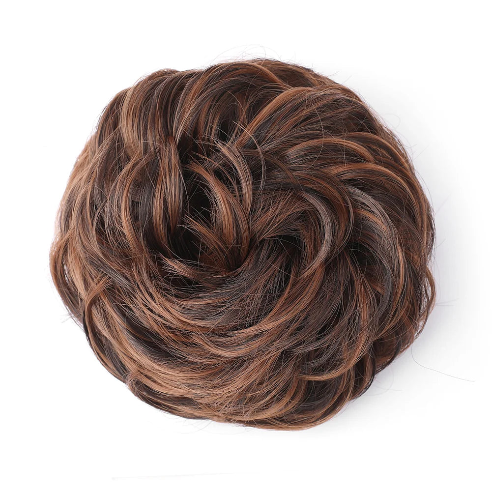 Synthetic Hair Bun Claw Clip