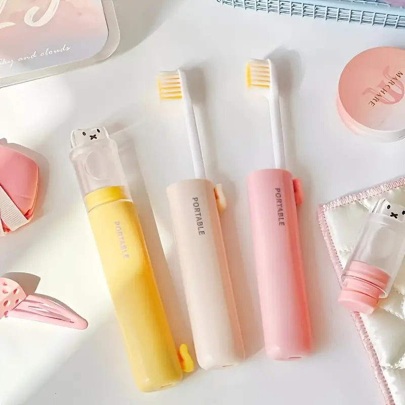 Mini Portable Folding Toothbrush Toothpaste Storage