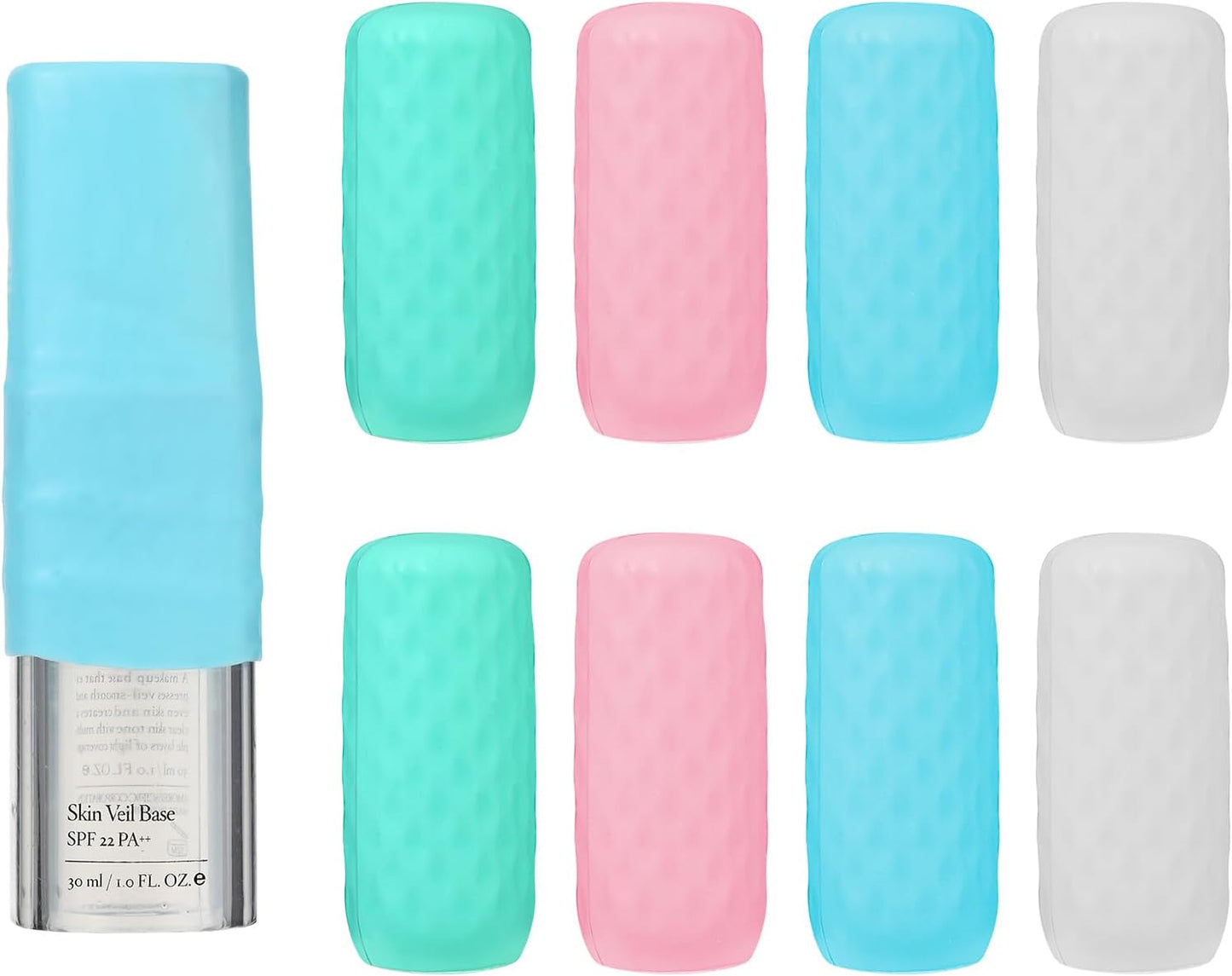 Leak-Proof Silicone Covers for Travel Toiletries
