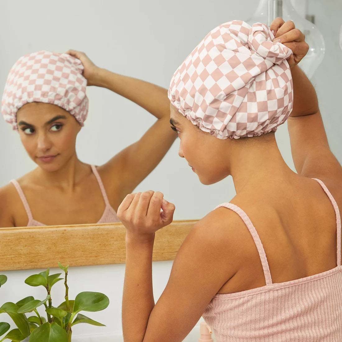 Satin-Lined Flexi Luxury Shower Cap