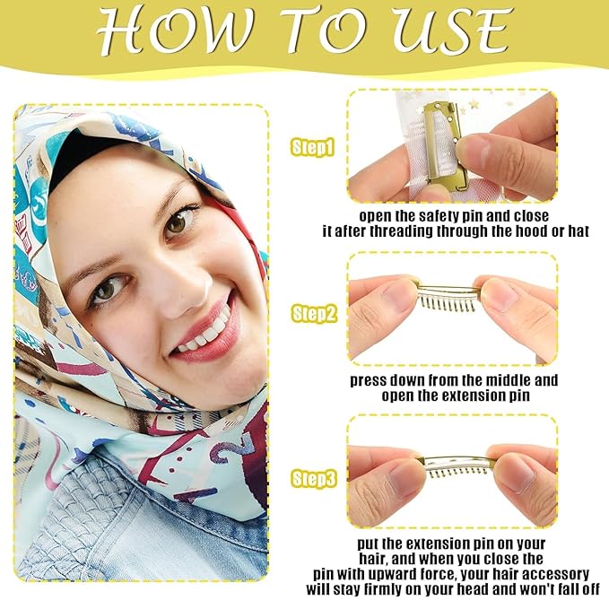 Chunni Dupatta Clips with Safety Pin