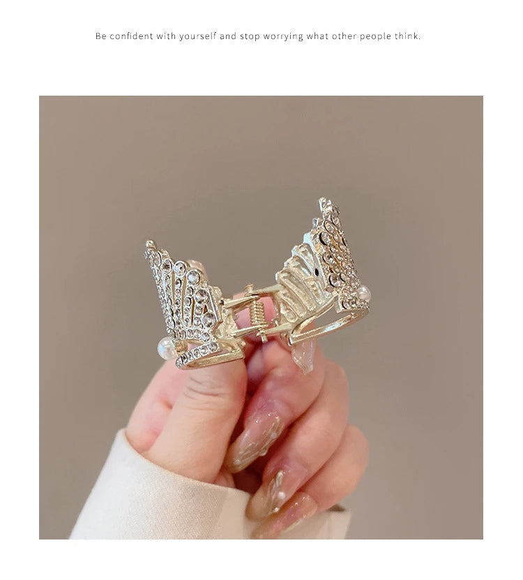 Elegant Crystal Shark Hair Claw