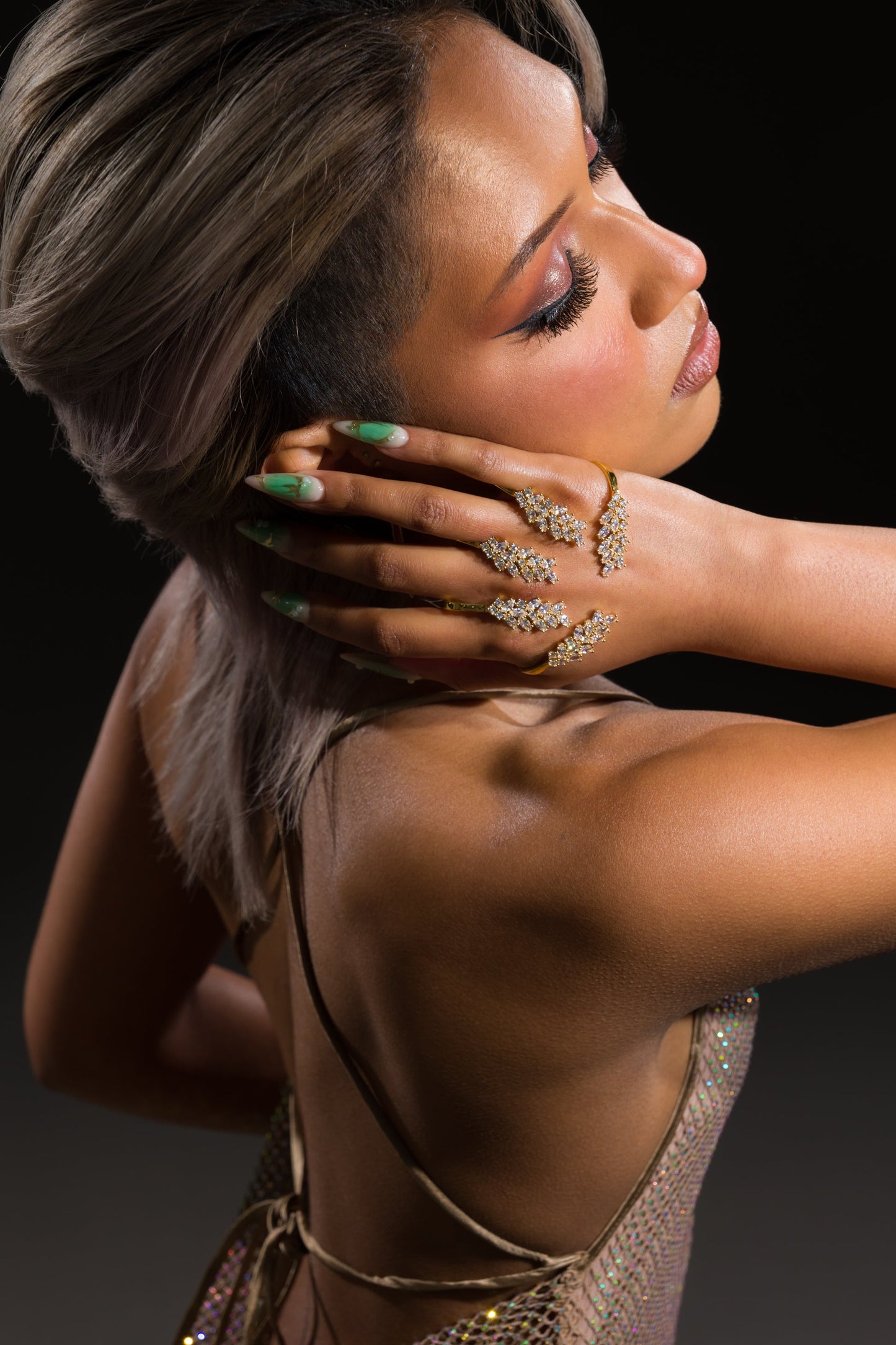 Fashion Rose Hand Palm Bracelet