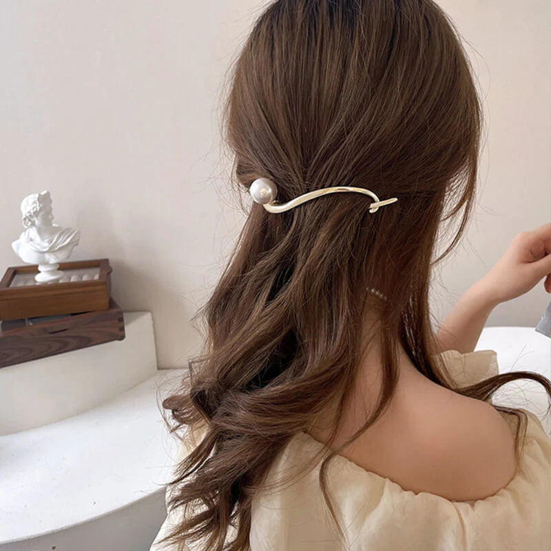Pearl Barrettes Hairstyle Twist Hair Clips