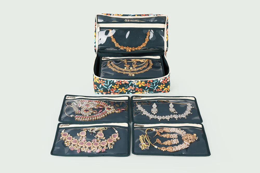 Stylish Multi-Pouch Jewellery Organizer (5P)