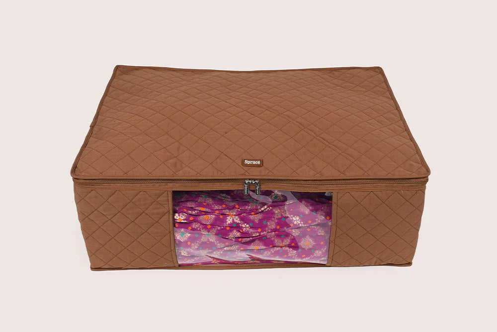 Luxury Lehenga Organizer Bag With Viewing Panel