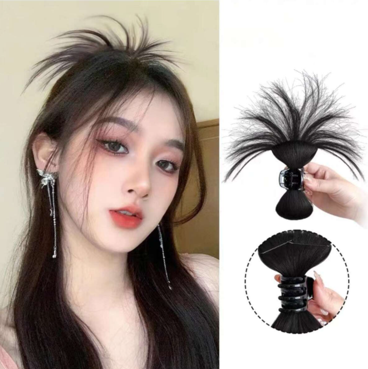 Voluminous Messy Bun Hairpiece with Claw Clip
