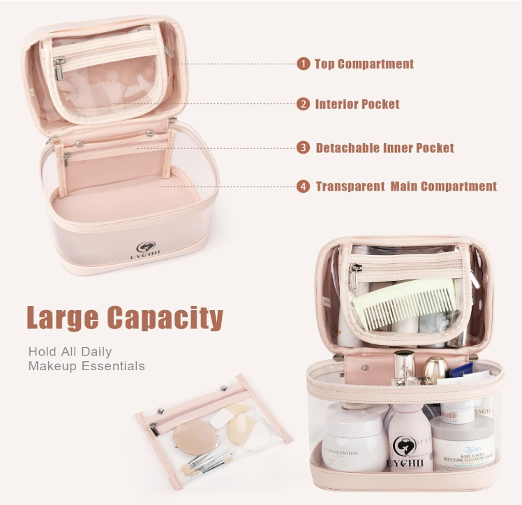 Elegant Travel Skincare & Makeup Organizer