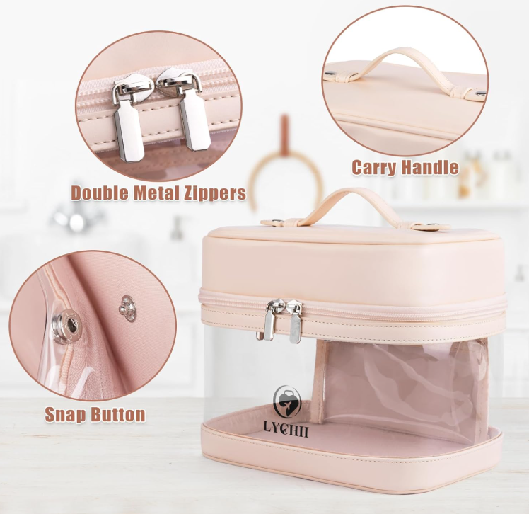 Elegant Travel Skincare & Makeup Organizer
