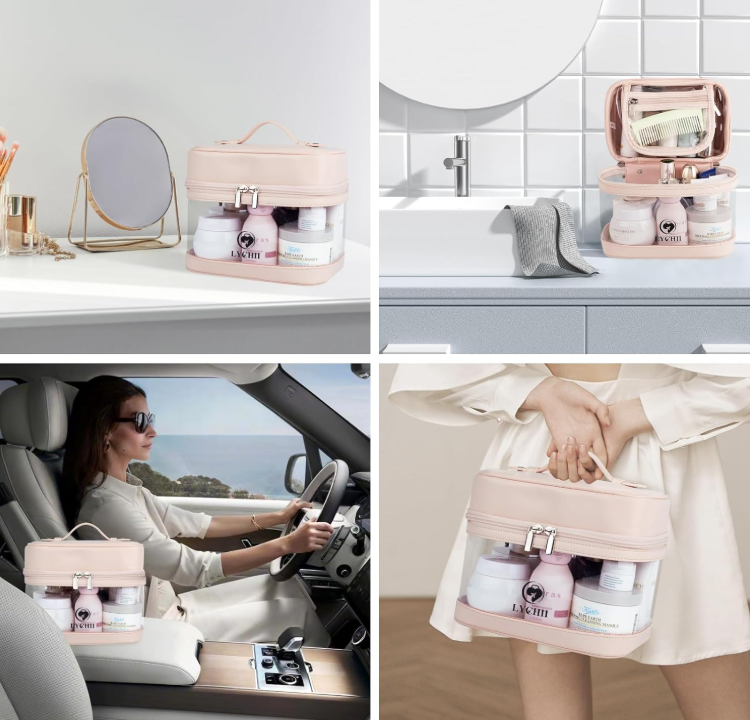 Elegant Travel Skincare & Makeup Organizer