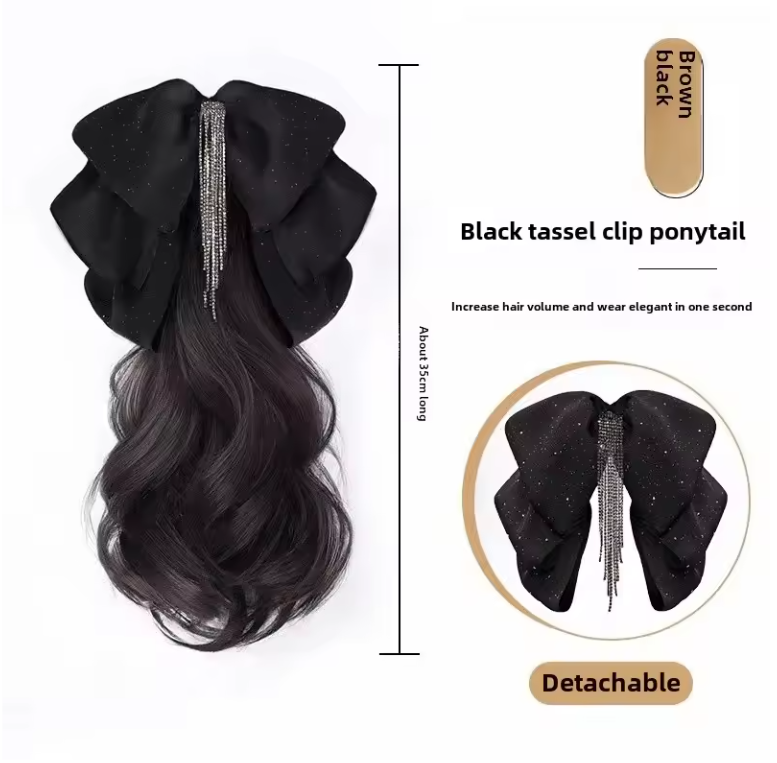Ponytail Hair Extension Claw Clip Tassels