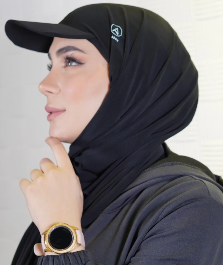 Luxurious 2-in-1 Poplin Hijab with Hat