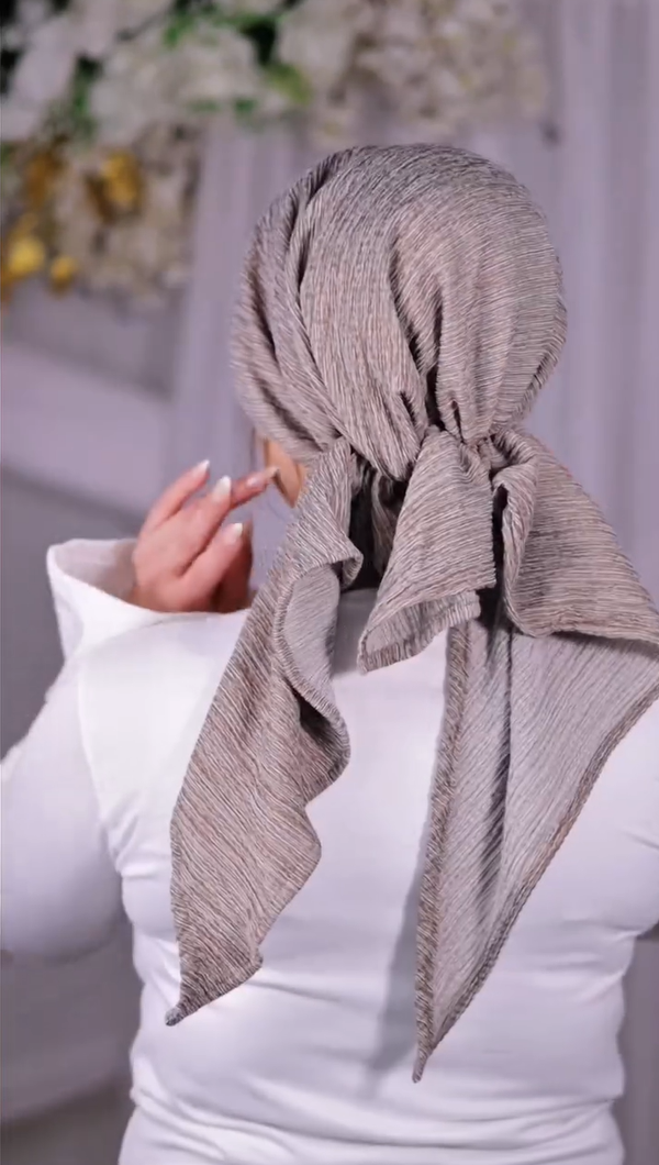 Grace Crepe Tie-Back Turban Scarf