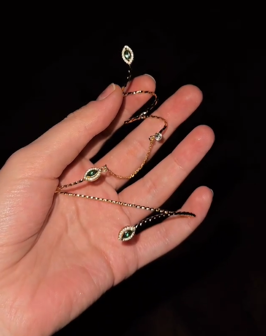 Palm Ring Hand Rhinestone Chain Bracelet