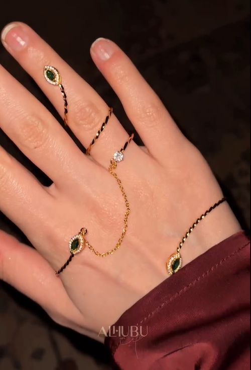 Palm Ring Hand Rhinestone Chain Bracelet