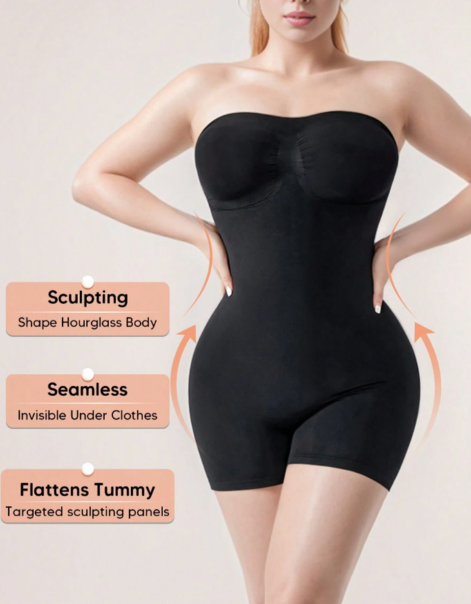 Women's Strapless Shapewear Bodysuit for Tummy Control