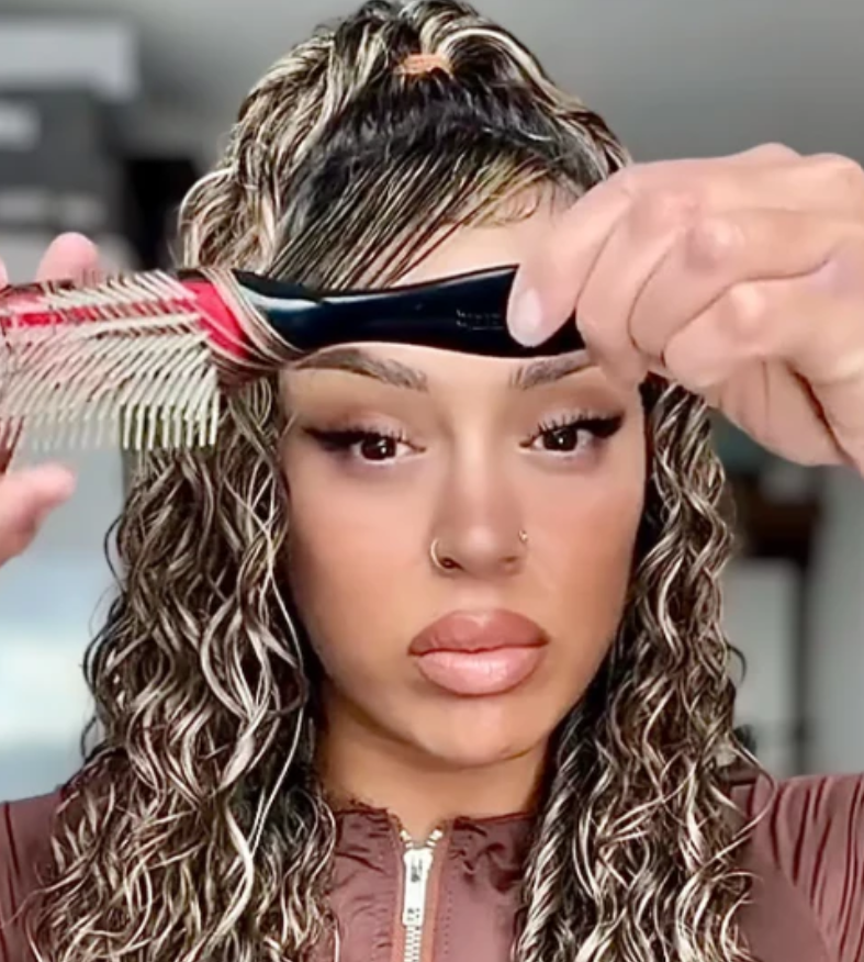 9 Row Detangling Hair Curls Styling Brush