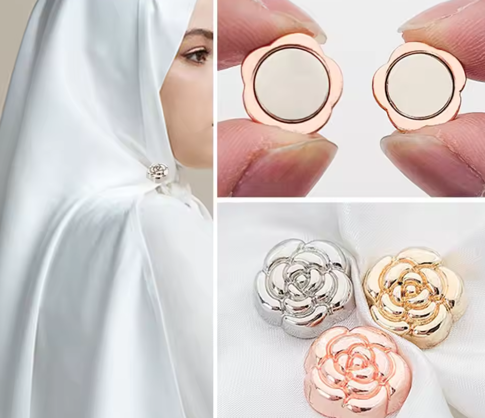 Mini Flower Magnetic Clips For Women’s Clothing