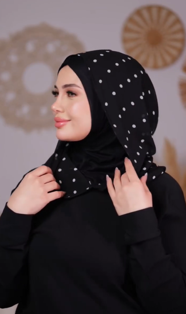 Ready-Made X-Shaped Instantly Styled Veil Hijab