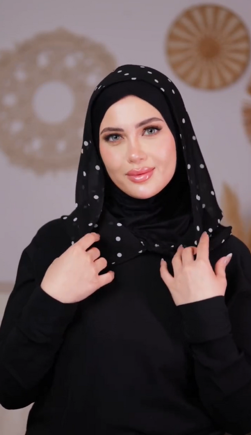 Ready-Made X-Shaped Instantly Styled Veil Hijab