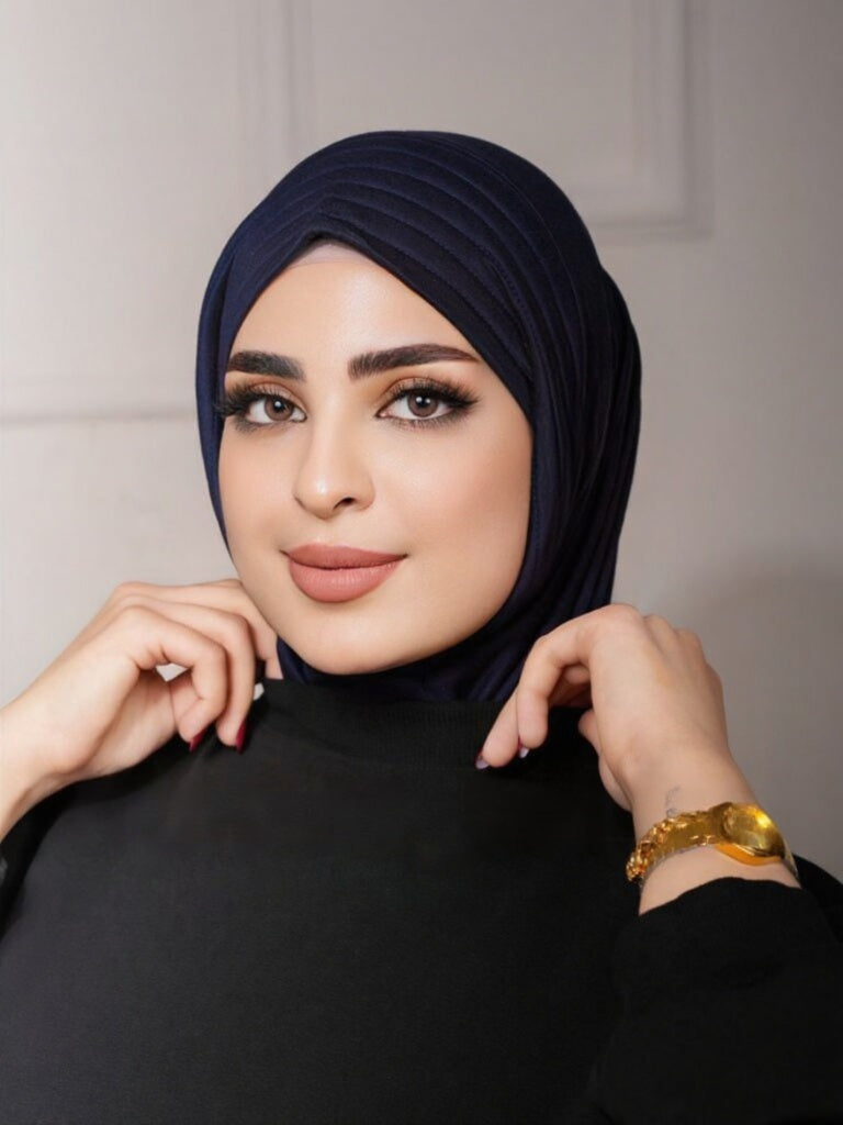 Sophisticated Lycra Scarf with Belted Finish