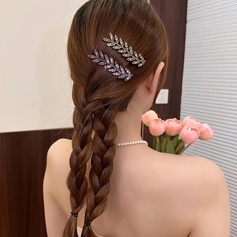 Vintage Elegant Alloy Wheat Ear Hairpins (Pack of 4)