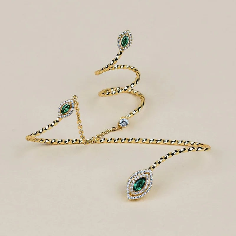 Palm Ring Hand Rhinestone Chain Bracelet