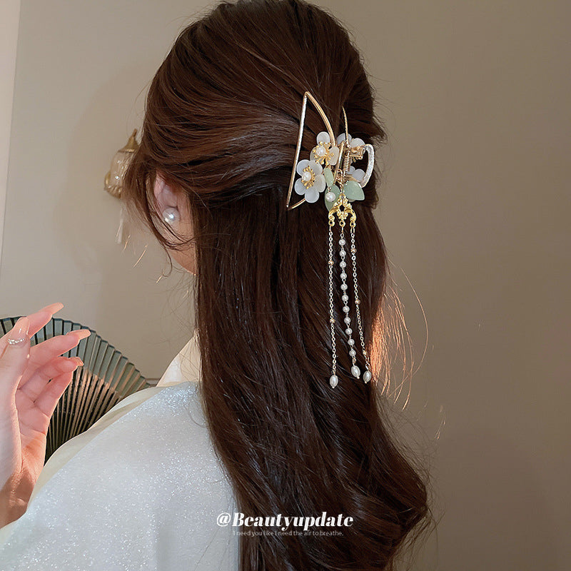 Flower Tassel Butterfly Hair Clip Clamps