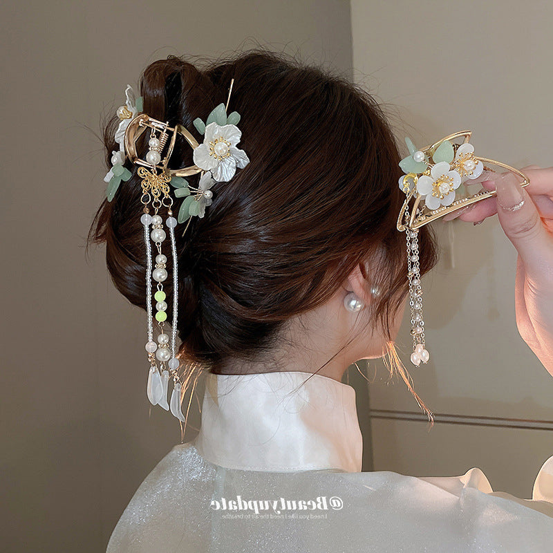 Flower Tassel Butterfly Hair Clip Clamps