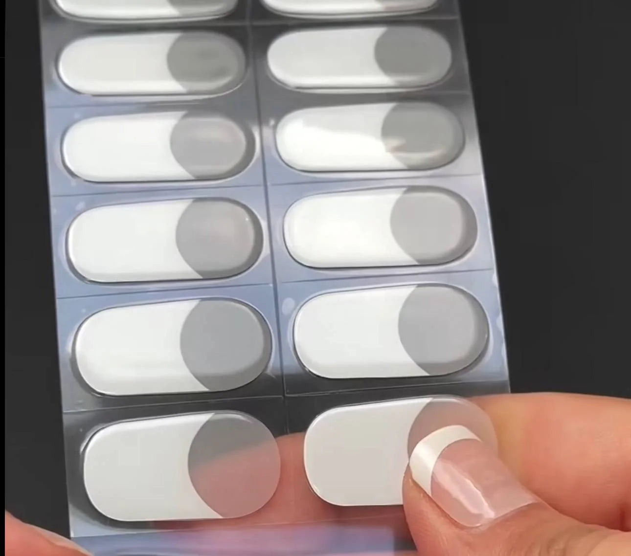 White French Nail Wraps Strips (20 PCS)