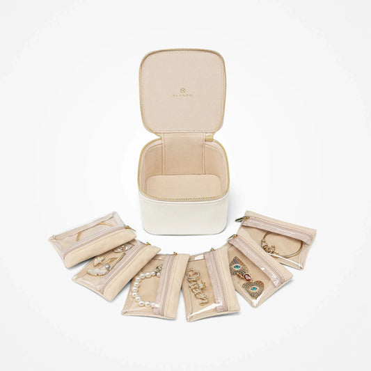 Travel Jewelry Case with 6 Pouches