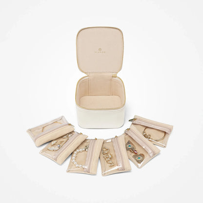 Travel Jewelry Case with 6 Pouches