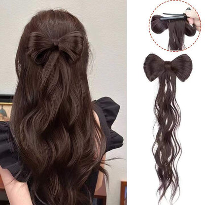 Wavy Sweet Bow Clip-In Ponytail Hair Extension