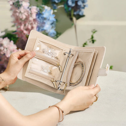 Mini Travel Jewelry Notebook With Snap Closure
