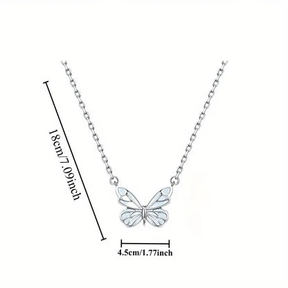 Luminous Blue Butterfly Glowing Pendant Necklace