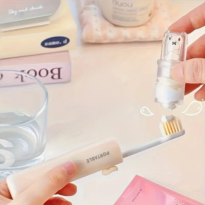 Mini Portable Folding Toothbrush Toothpaste Storage