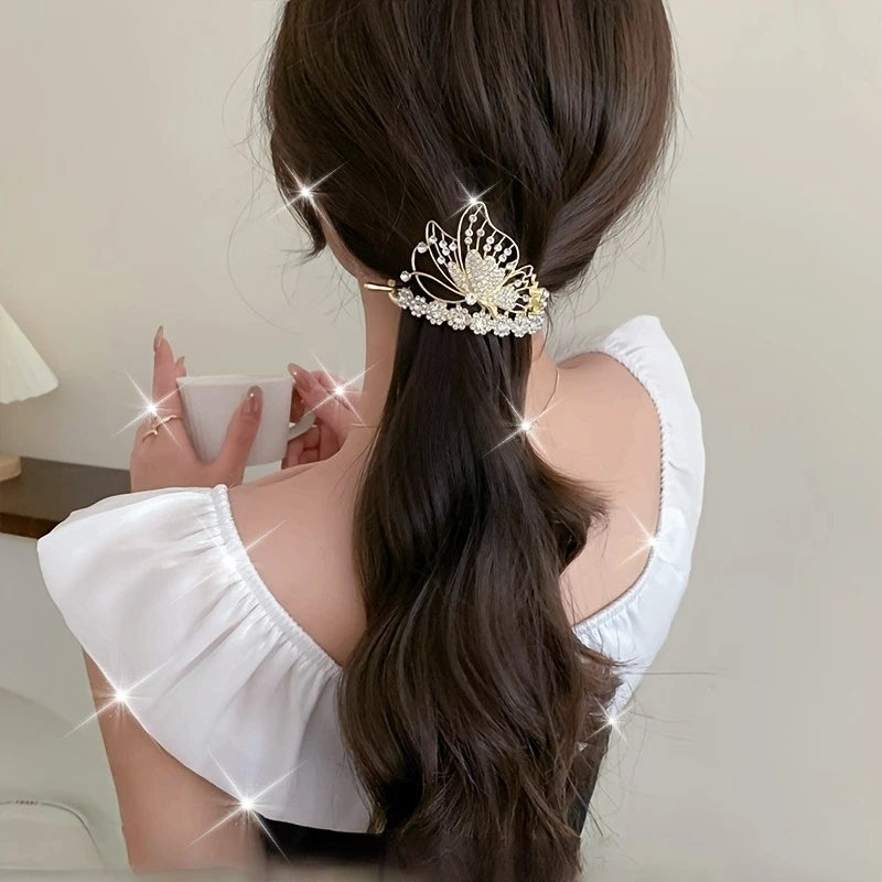 Butterfly Twist Peacock Hair Clip