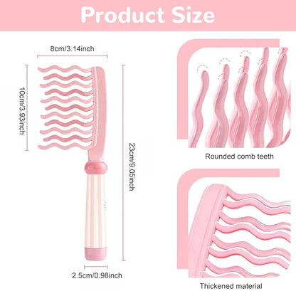 Double Row Wavy Teeth Hair Curling Comb