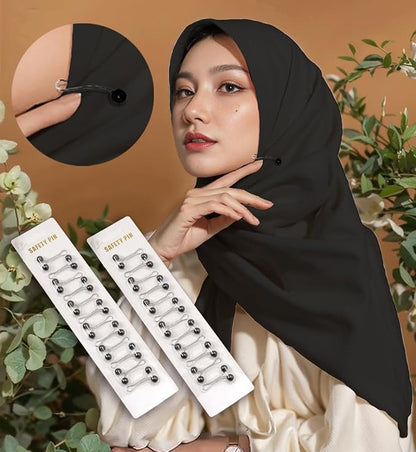 Wide Pearl Scarf Clips Pins