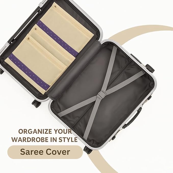 Reusable Cotton Saree Covers With Zip for Storage