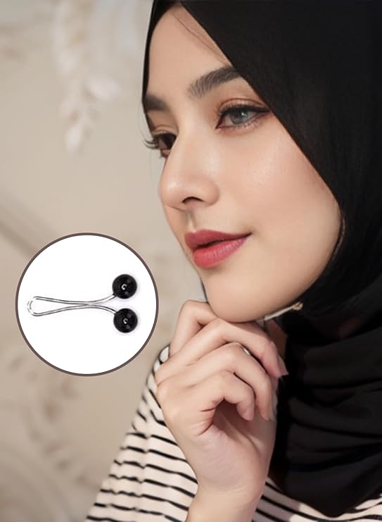 Wide Pearl Scarf Clips Pins