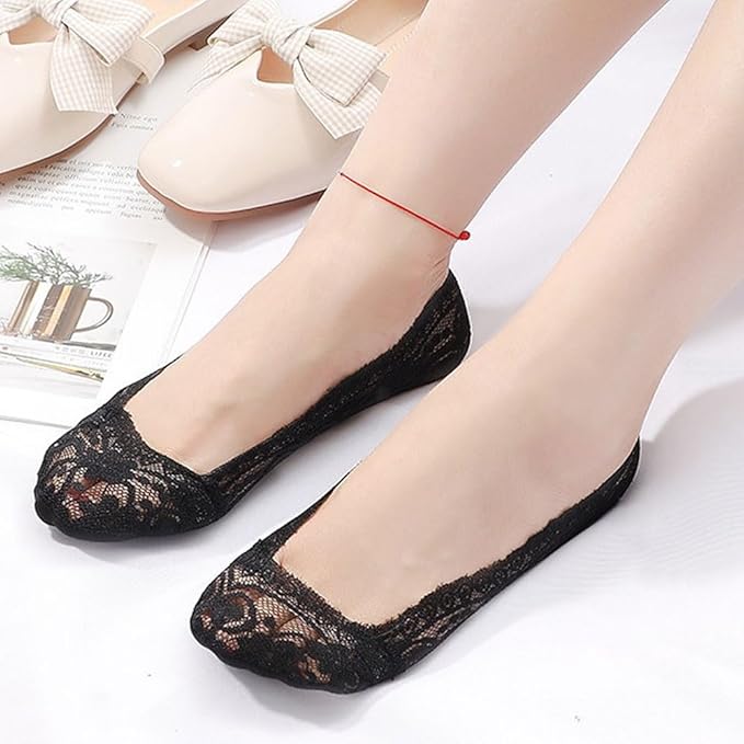Anti-Slip Invisible Lace Ankle Liner Socks