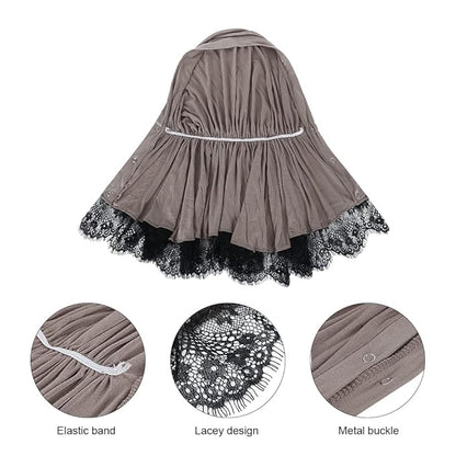 Luxe Lace Woman Abayas Hijab