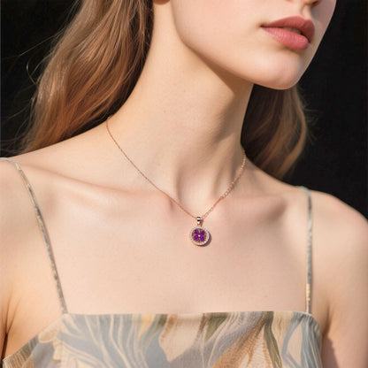 Luxe Crystal Rotating Pendant Necklace