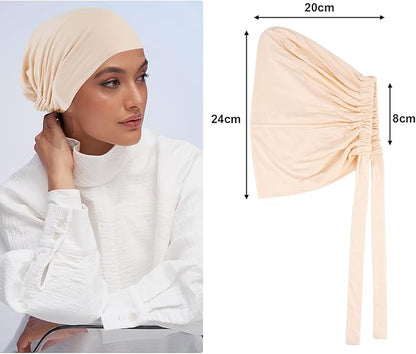 Elastic Silk Hijab Cap
