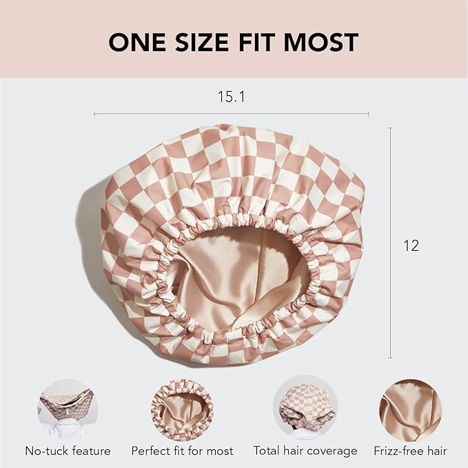 Satin-Lined Flexi Luxury Shower Cap