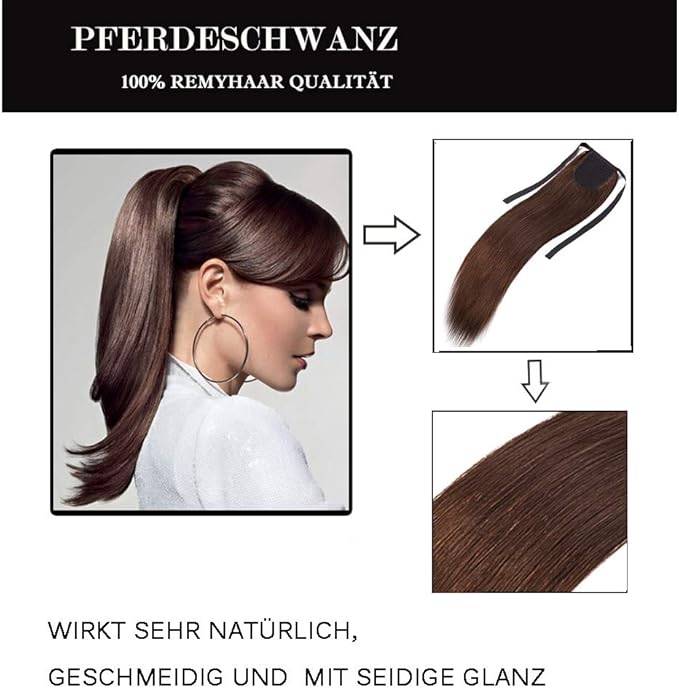 Synthetic Straight Ribbon Ponytail Hair Extension